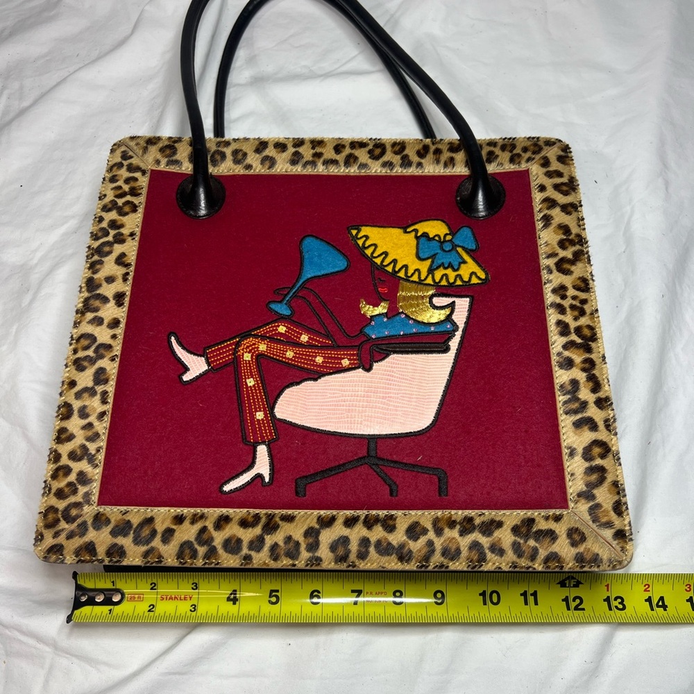 vintage Nicole Miller novelty bag. thecollection artful, conversational print